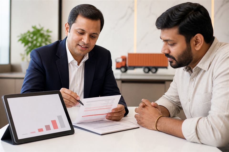 Advisor explaining clear vehicle pricing to a buyer