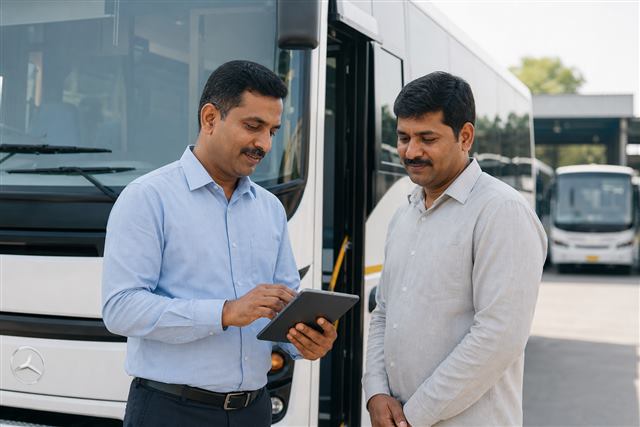 Fleet dealer onboarding a bus with RC verification