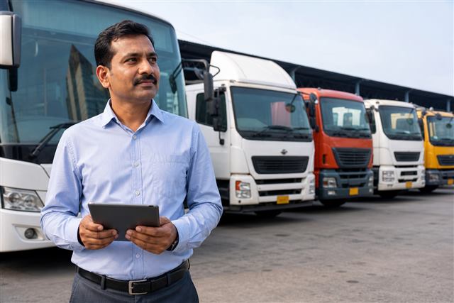 Fleet manager tracking pending truck and bus challans