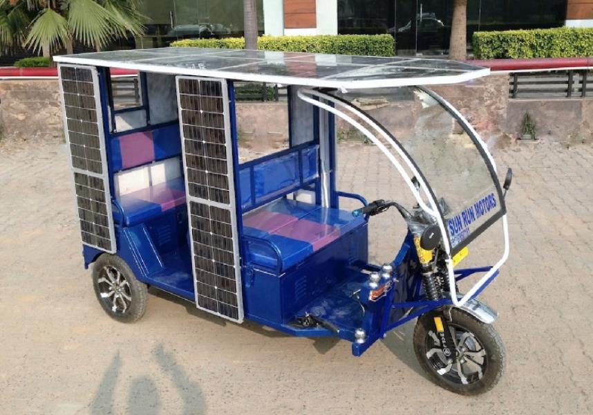 Sun Run Solar Power E Rickshaw Auto