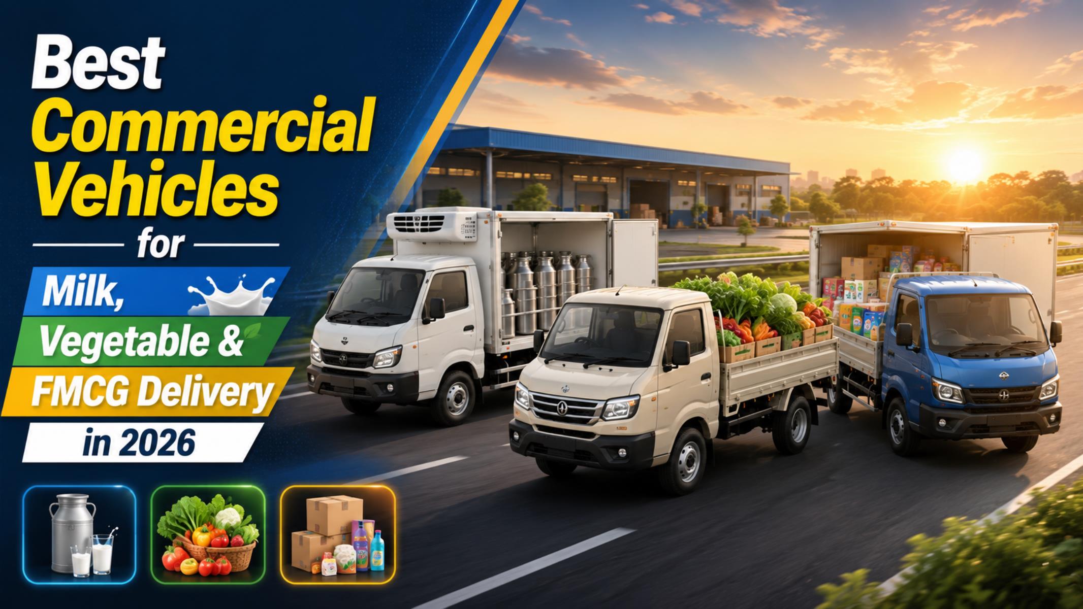 Best Commercial Vehicles for Milk, Vegetable & FMCG Delivery in 2026