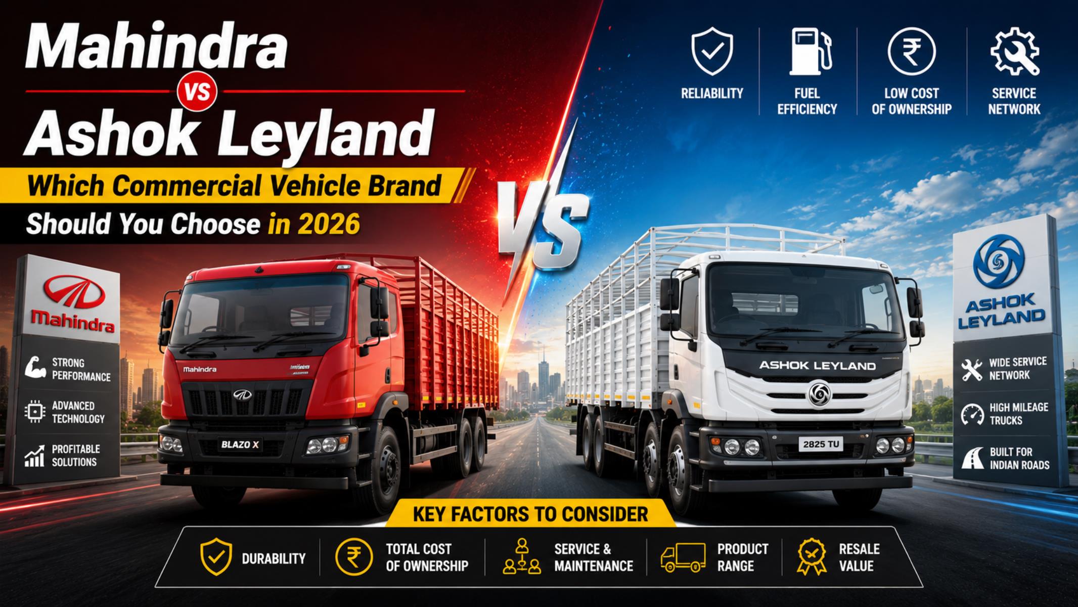 Mahindra vs Ashok Leyland: Which Commercial Vehicle Brand Should You Choose in 2026