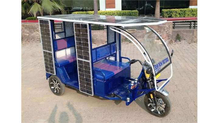 Sun Run Solar Power E Rickshaw 3 Wheelers
